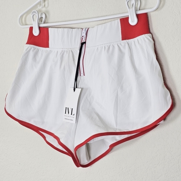 NWT IVL Collective Hydralux Shorts Size 6 White Pink Athletic Running Shorts - Picture 4 of 14